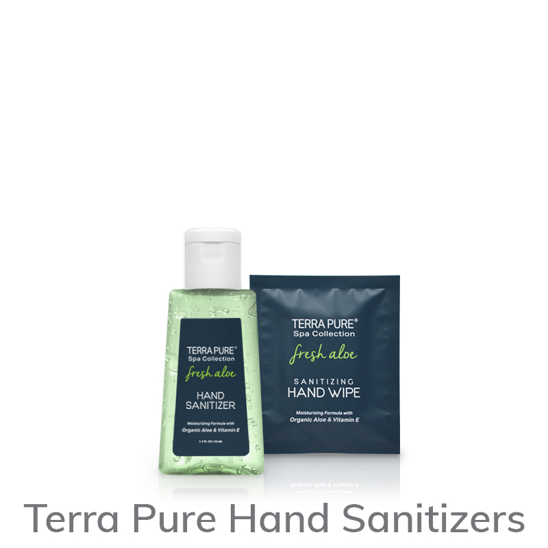 Terra Pure Spa Collection Fresh Aloe Hand Sanitizer and Wipe